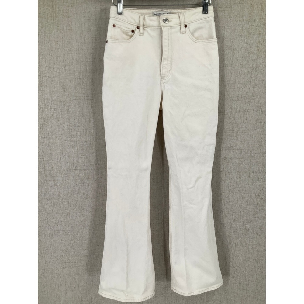 Abercrombie & Fitch The Vintage Flare Women 26 Cream High Rise Classic Jeans
